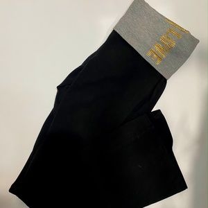 PINK Victoria Secret Black Yoga Pants with band